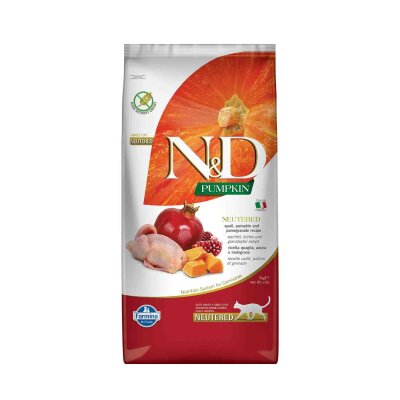 N&D Pumpkin Bıldırcınlı Tahılsız Kısırlaştırılmış Kedi Maması 5 kg