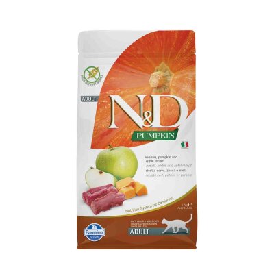 N&D Pumpkin Geyikli Balkabaklı Elmalı Tahılsız Kedi Maması 1,5 kg