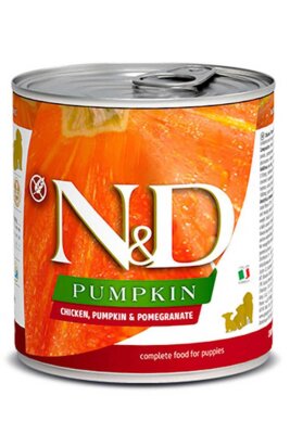 N&D Pumpkin Tavuklu Balkabaklı Mini Irk Yavru Konservesi 285 gr