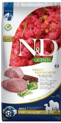 N&D Quinoa Kuzu Etli Kilo Kontrol Tahılsız Köpek Maması 7 kg
