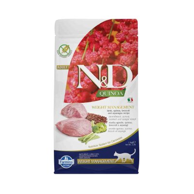N&D Quinoa Kuzu Etli Tahılsız Light Kilo Kontrol Kedi Maması 1,5 kg