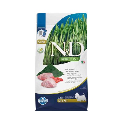 N&D Tahılsız Spirulinalı Kuzulu Küçük Irk Yetişkin Köpek Maması 2 kg