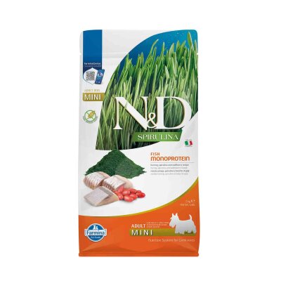N&D Tahılsız Spirulinalı Ringa Balıklı Küçük Irk Köpek Maması 2 kg