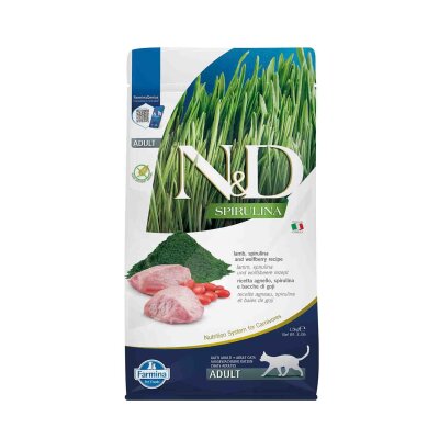 N&D Spirulina Kuzulu Yetişkin Kedi Maması 1,5 kg