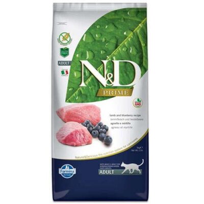 N&D Kuzu Etli Yaban Mersinli Tahılsız Kedi Maması 10 kg