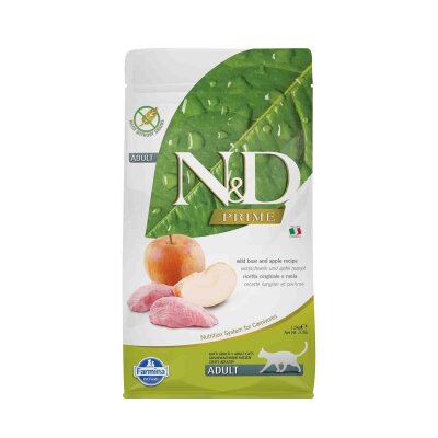 Yetişkin için Tahılsız Yaban Domuzlu Elmalı 1,5 kg Kedi Maması
