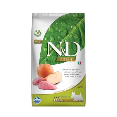 N&D Tahılsız Yaban Domuzlu-Elmalı Küçük Irk Köpek Maması 2,5 kg