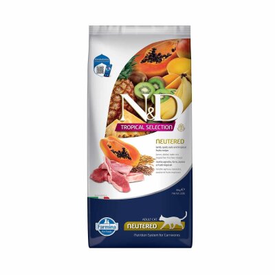 N&D Düşük Tahıllı Kuzu Etli Kısırlaştırılmış Kedi Maması 10 kg