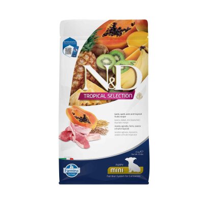 N&D Kuzu Etli Tropikal Meyveli Küçük Irk Yavru Köpek Maması 1,5 kg