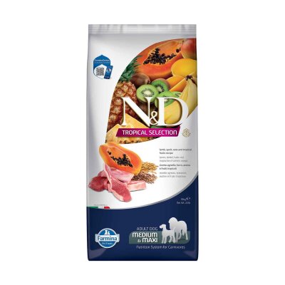N&D Tropical Kuzu Etli Düşük Tahıllı Orta-Büyük Irk Köpek Maması 10 kg