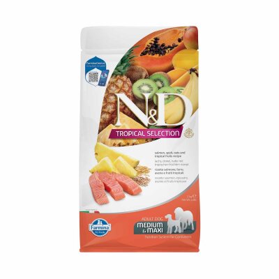N&D Tropical Somonlu Düşük Tahıllı Orta-Büyük Irk Köpek Maması 2 kg