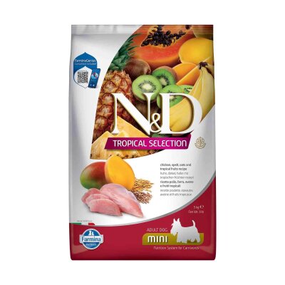 N&D Tropical Tavuklu Tropikal Meyveli Küçük Irk Köpek Maması 5 kg