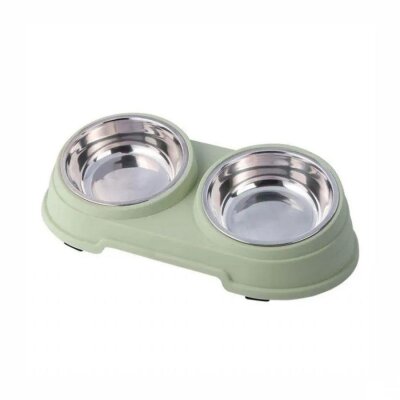 Nunbell Melamin Gövdeli İkili Çelik Mama-Su Kabı 0,4 L
