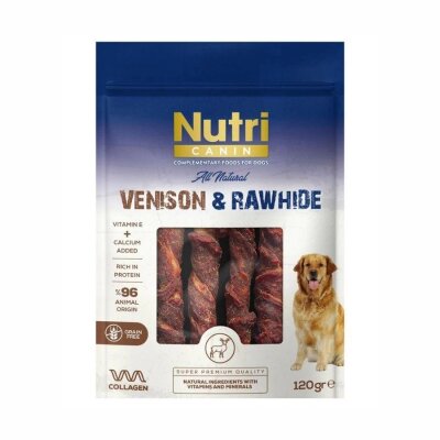Nutri Canin Geyik Etli Rawhide Sargılı Köpek Ödül Kemiği 120 gr