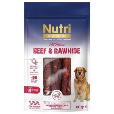 Nutri Canin Sığır Etli Sargılı Köpek Ödül Kemiği 80 gr (Small)