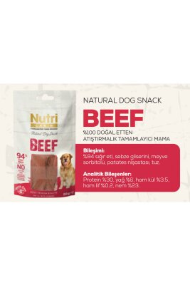 Nutri Canin Tahılsız Sığır Etli Köpek Ödülü 80 gr