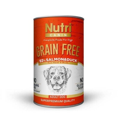 Nutri Canine Somonlu Ördekli Tahılsız Köpek Konservesi 400 gr