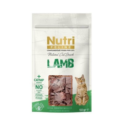 Nutri Feline Kuzulu ve Kedi Otlu Yumuşak Kedi Ödülü 50 gr