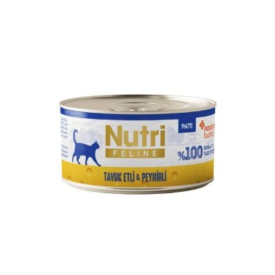 Nutri Feline Tavuk-Peynirli Tahılsız Yetişkin Kedi Konservesi 70 gr