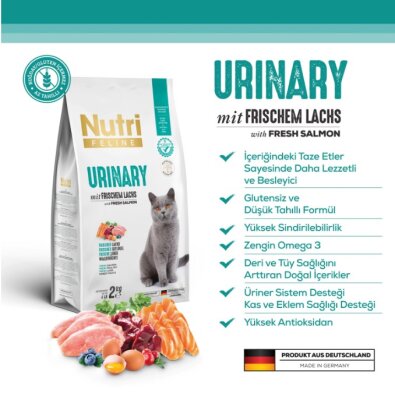 Nutri Feline Üriner Destekli Somonlu Yetişkin Kedi Maması 2 kg