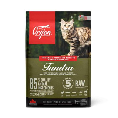 Orijen Tundra Karaca, Alabalık ve Ördekli Tahılsız Kedi Maması 5,4 kg
