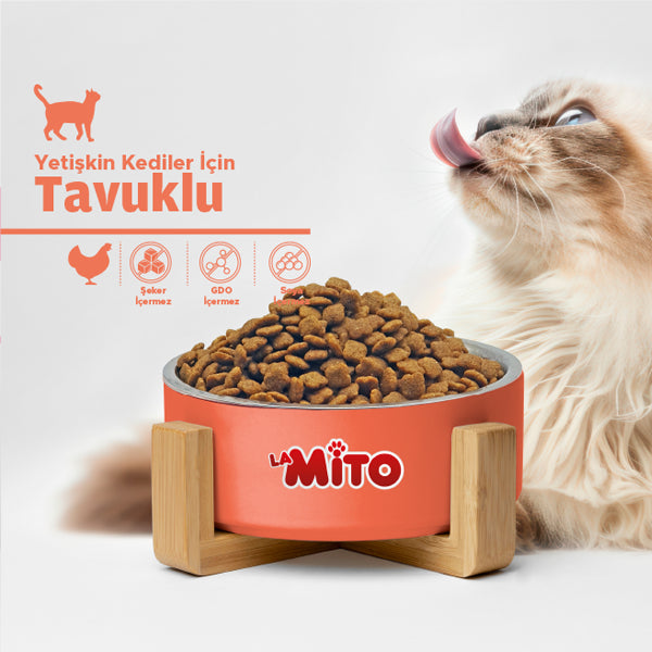 LaMito Tavuklu Yetişkin Kedi Kuru Maması 100 gr x 5