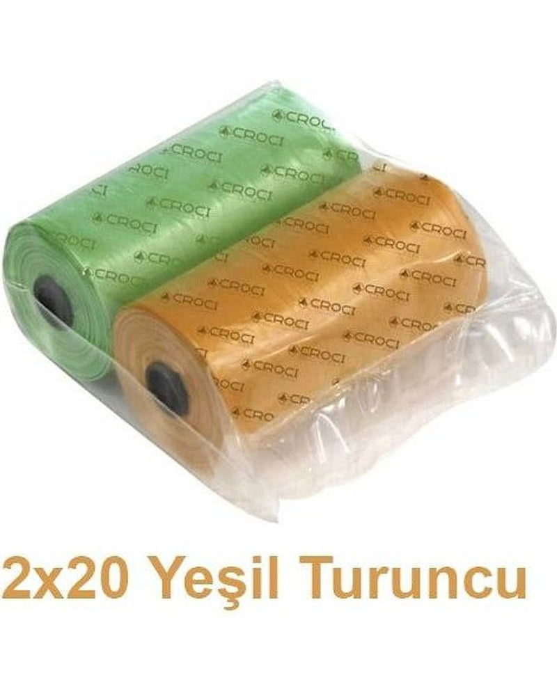 Köpek Tuvalet Poşeti 2x20 (Yeşil ve Turuncu)