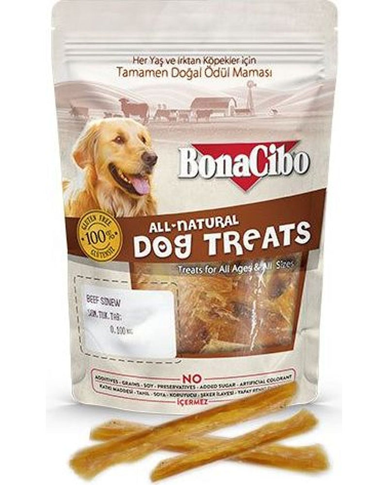 BonaCibo Doğal Dana Siniri Köpek Çiğneme Ödülü 100 gr