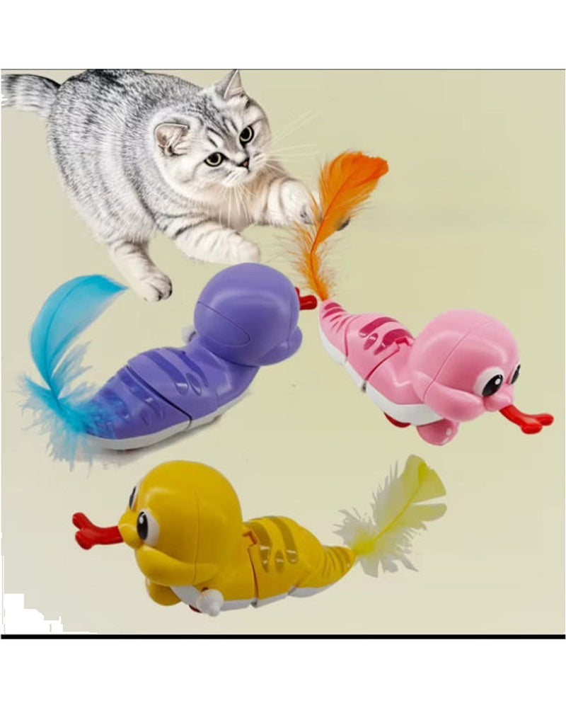 Kurmalı İleri Hareket Eden Salyangoz Kedi Oyuncağı