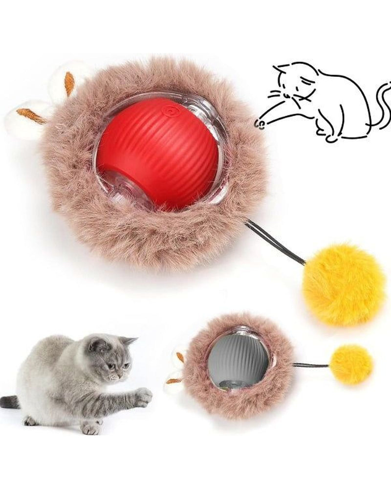 USB Şarjlı Tüylü Hareketli Kedi Oyuncağı