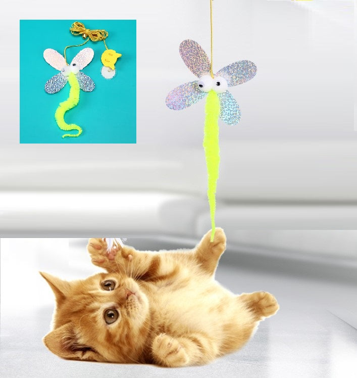 Kelebek Modelli Kendinden Yapışkanlı Kedi Oyun Oltası