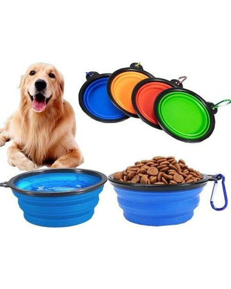 Katlanabilir Askılı Silikon Kedi Köpek Seyahat Kabı