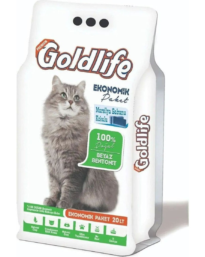 Goldlife Marsilya Sabunlu İnce Taneli Kedi Kumu 20 L