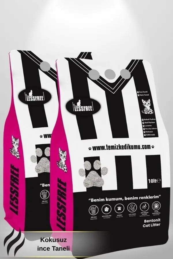 Less Free Kokusuz İnce Taneli Kedi Kumu 10 L x 2