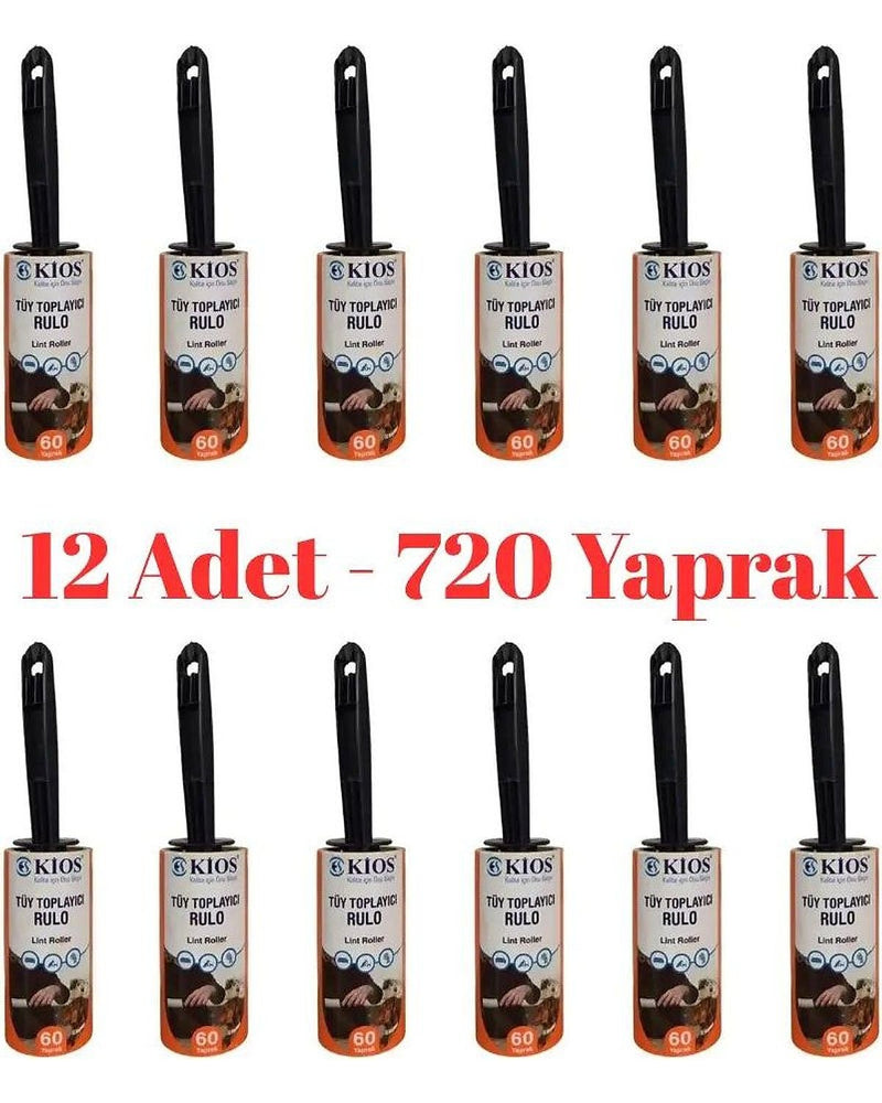Kios Tüy Toplayıcı Rulo 60 Yaprak x 12 Paket