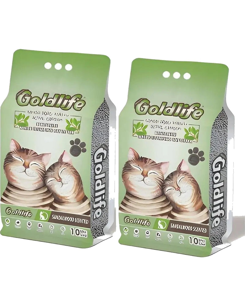Goldlife Aktif Karbonlu Sandal Ağacı Kokulu Kedi Kumu 10 L x 2