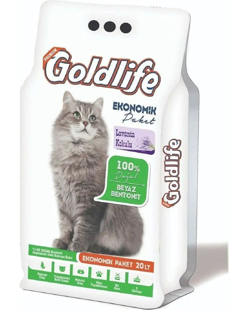 Lavanta Kokulu İnce Taneli 20 L Bentonit Kedi Kumu (Ekonomik)