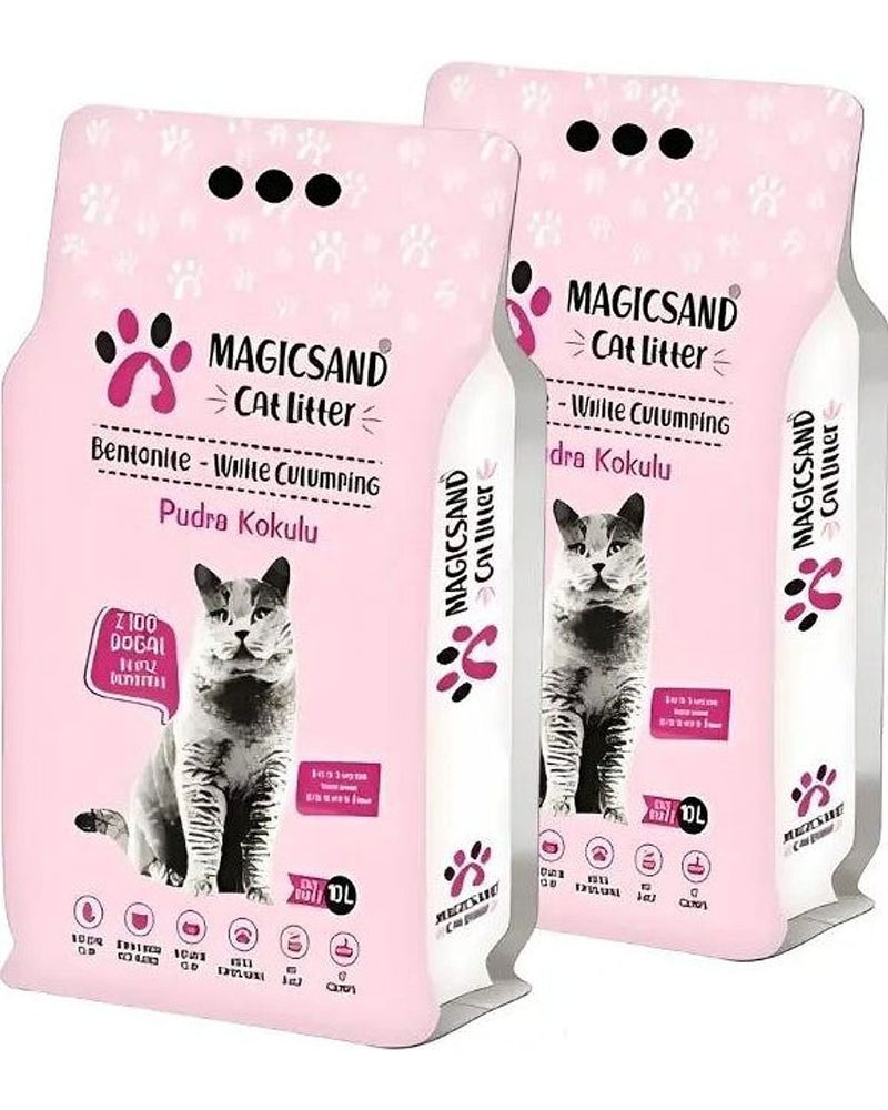 Bebe Pudralı İnce Taneli Bentonit Kedi Kumu 10 L x 2