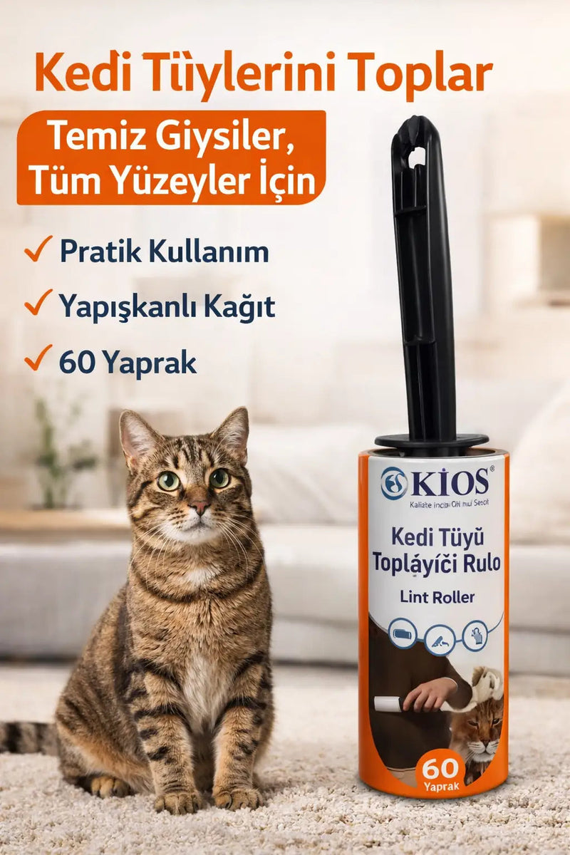 Yapışkanlı Tüy Toplayıcı Rulo 60 Yaprak