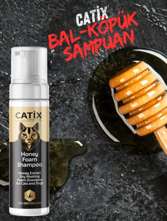 Kedi ve Köpek İçin Bal Özlü Kuru Köpük Şampuanı 200 ml