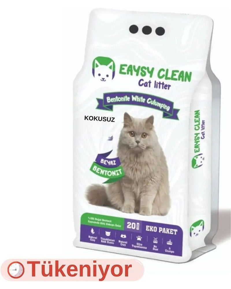 Kokusuz İnce Taneli 20 L Bentonit Kedi Kumu