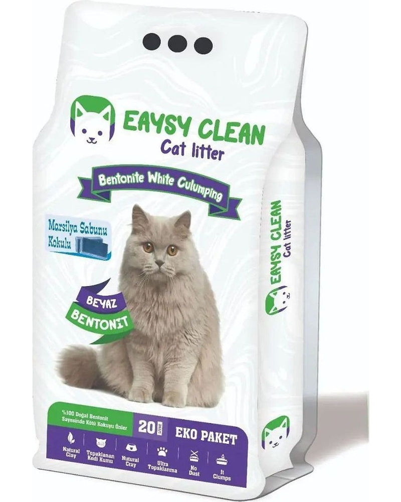 Marsilya Sabun Kokulu İnce Taneli 20 L Bentonit Kedi Kumu