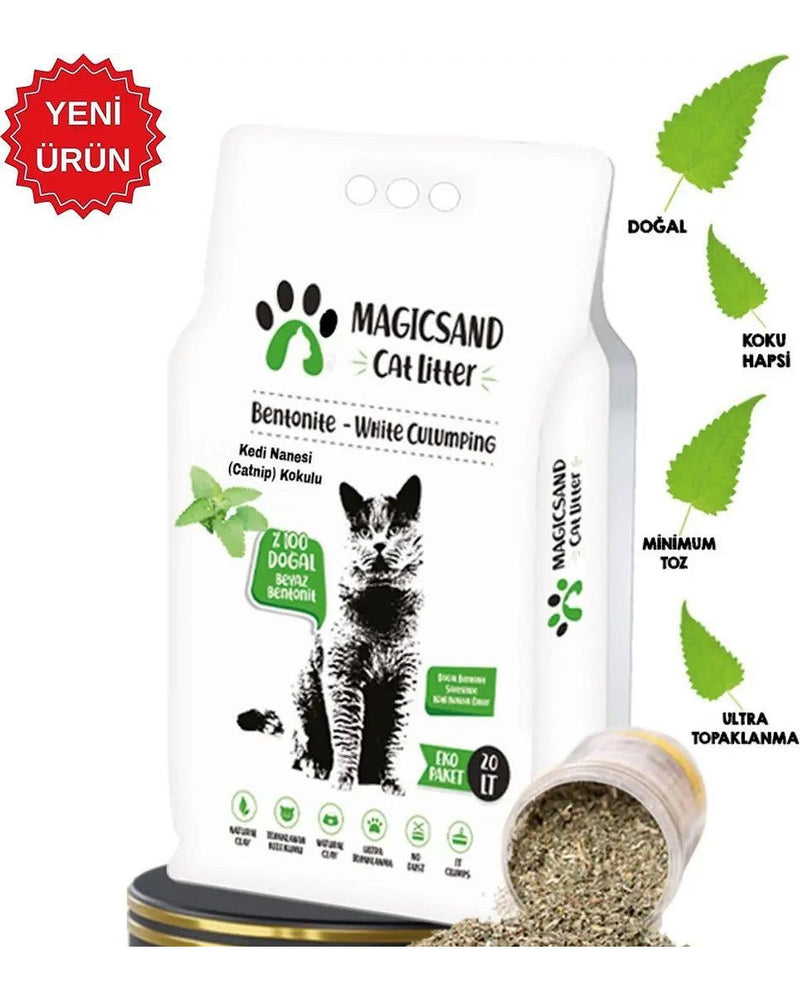 Kedi Nanesi Kokulu İnce Taneli 20 L Bentonit Kedi Kumu