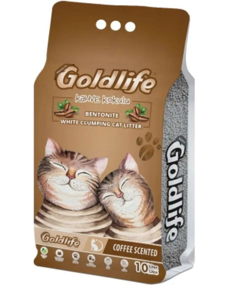 Goldlife Premium Kahve Kokulu Topaklanan Kedi Kumu 10 L