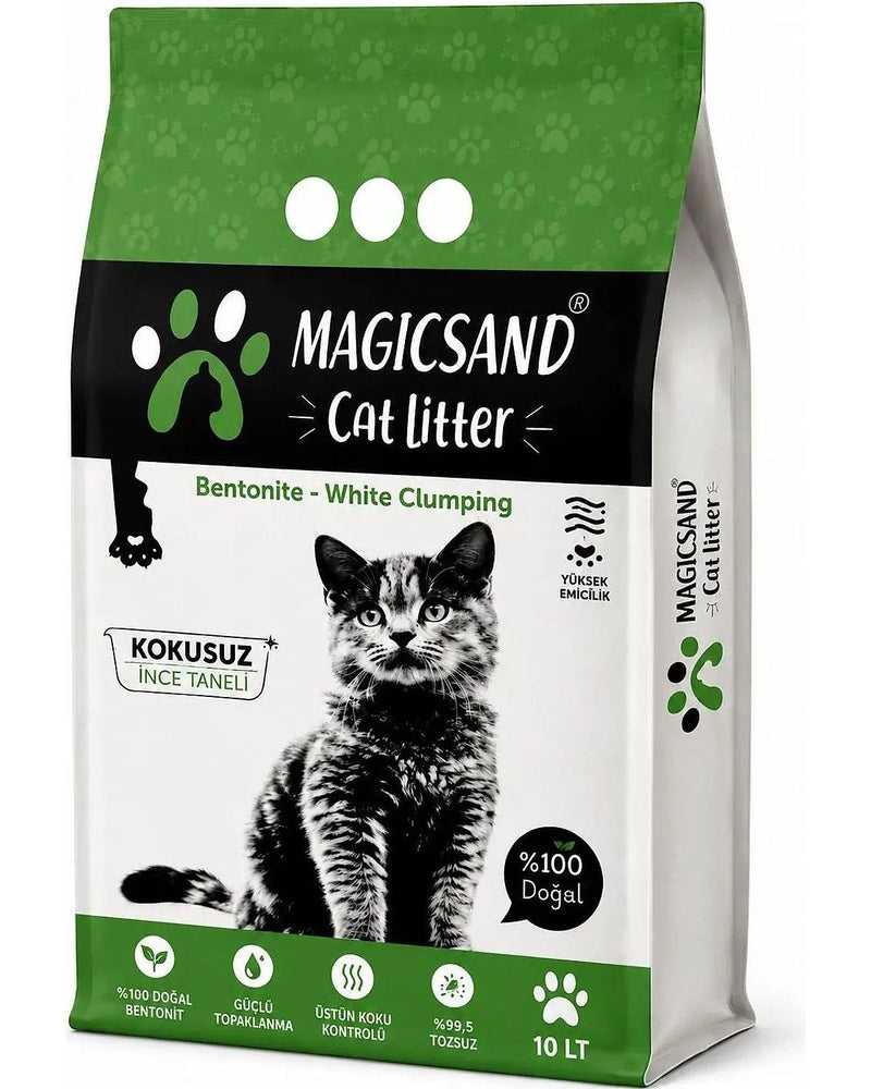 Magicsand Kokusuz İnce Taneli Topaklanan Kedi Kumu 10 L