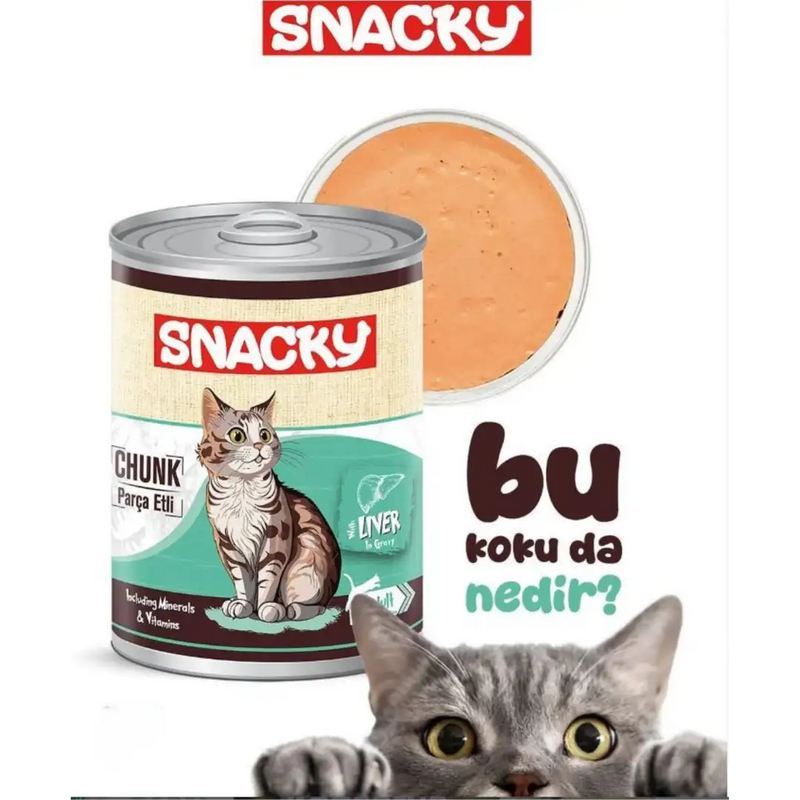 Snacky Ciğerli Parça Yetişkin Kedi Konservesi 400 gr