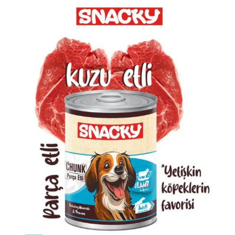 Snacky Kuzulu Parça Kısırlaştırılmış Kedi Konservesi 400 gr