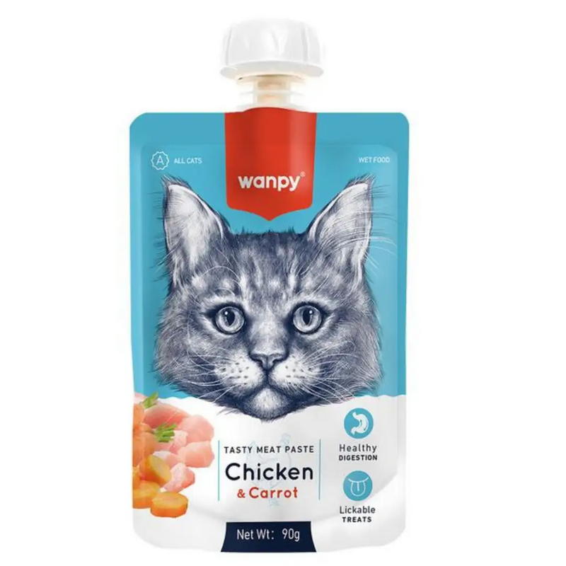 Wanpy Tavuklu Havuçlu Ezme Kedi Ödülü 90 gr