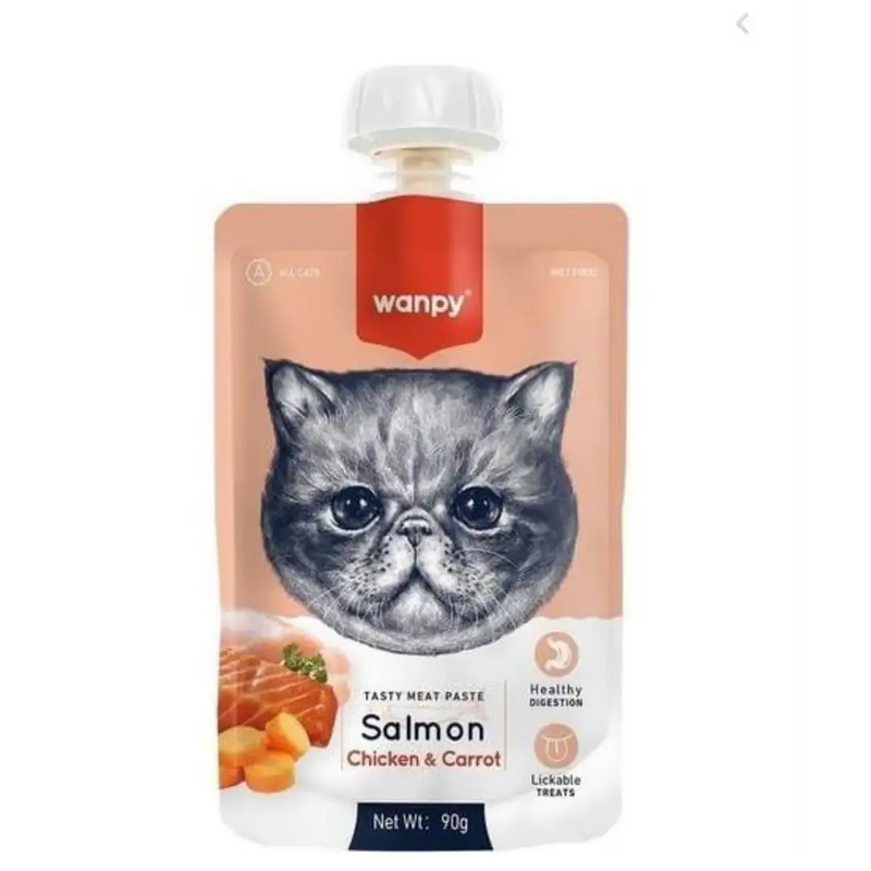 Wanpy Somonlu Tavuklu Havuçlu Ezme Kedi Ödülü 90 gr