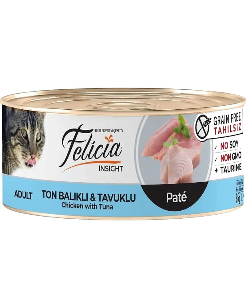 Felicia Ton Balıklı Tavuklu Tahılsız Kedi Konservesi 85 gr